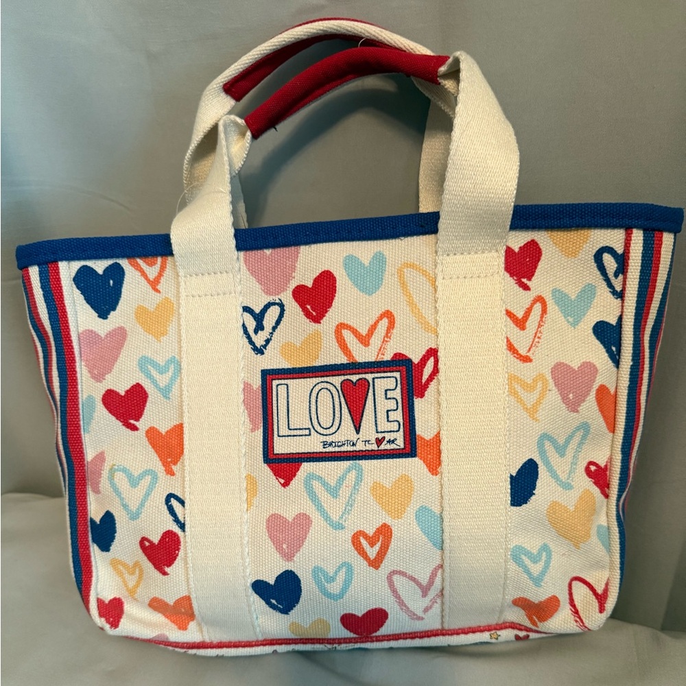 Brighton Red White And You Canvas Mini Tote Bag STYLE D30274 NWT USA patriotic